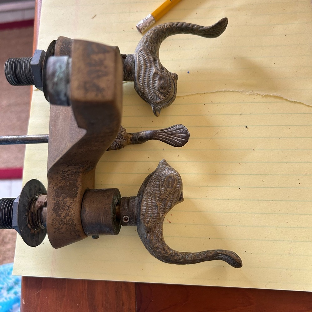 Vintage Bronze Door Handle Set